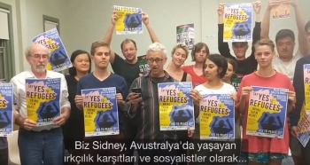 Uluslararası Irkçılığa Karşı Eylem Günü -
Avustralya'daki ırkçılık karşıtlarından dayanışma mesajı
Avustralya'daki ırkçılık karşıtlarından dayanışma mesajı